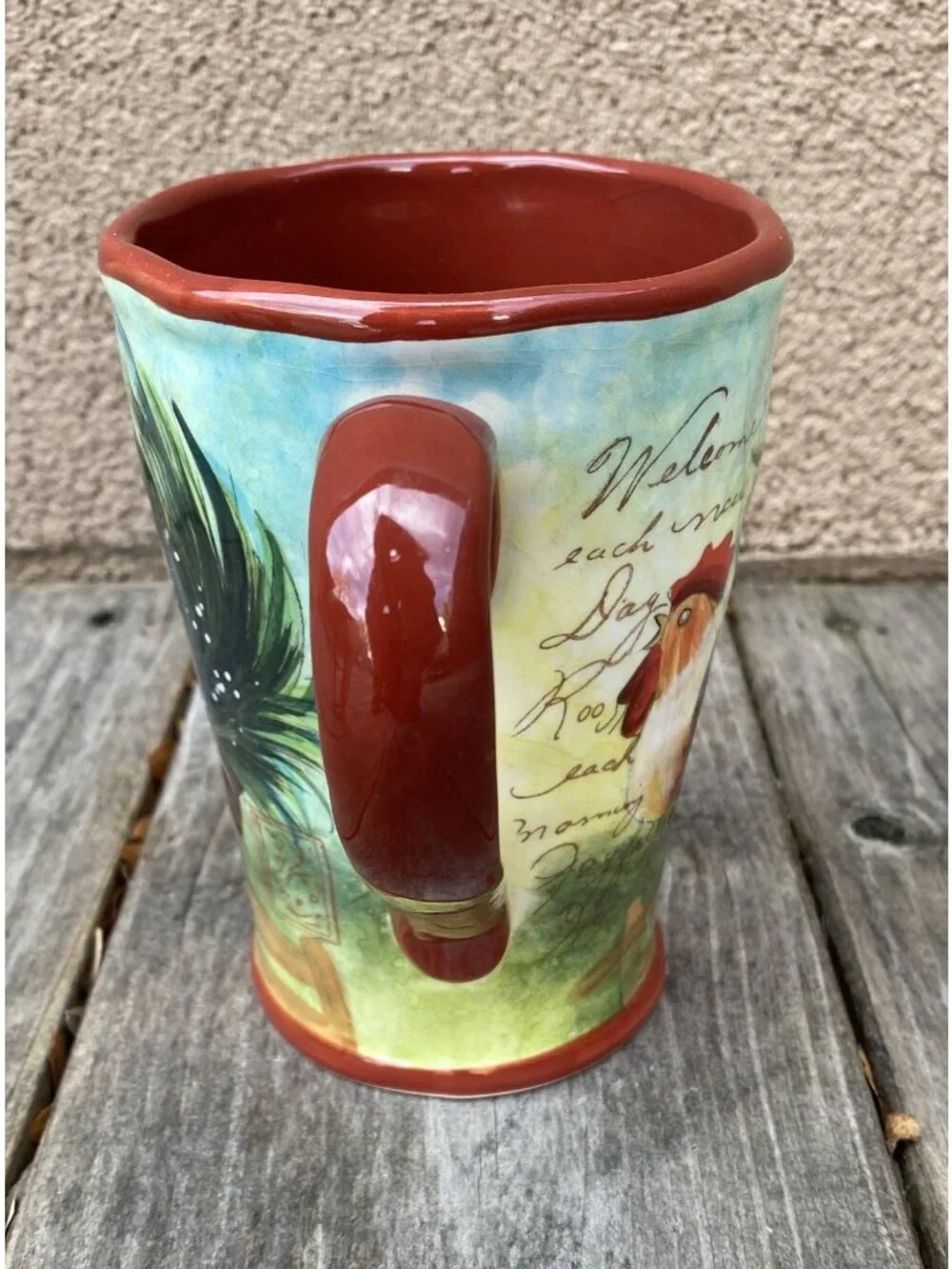 Certified International Susan Winget LE Rooster Latte Mug- Country SFR3